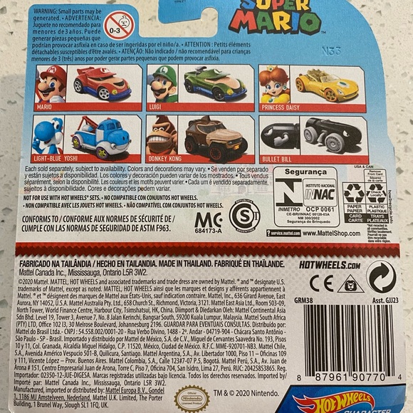 Hot Wheels Super Mario Character Car featuring Princess Daisy - Picture 3 of 3